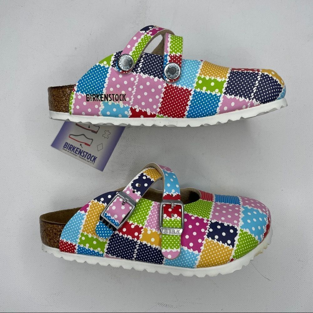 Birkenstock Dorian Patchwork Mules Clogs NIB - Picture 4 of 9